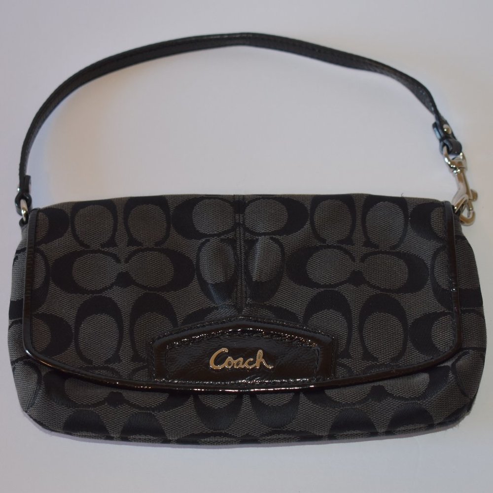 Coach Mini Black Purse with Script Logo